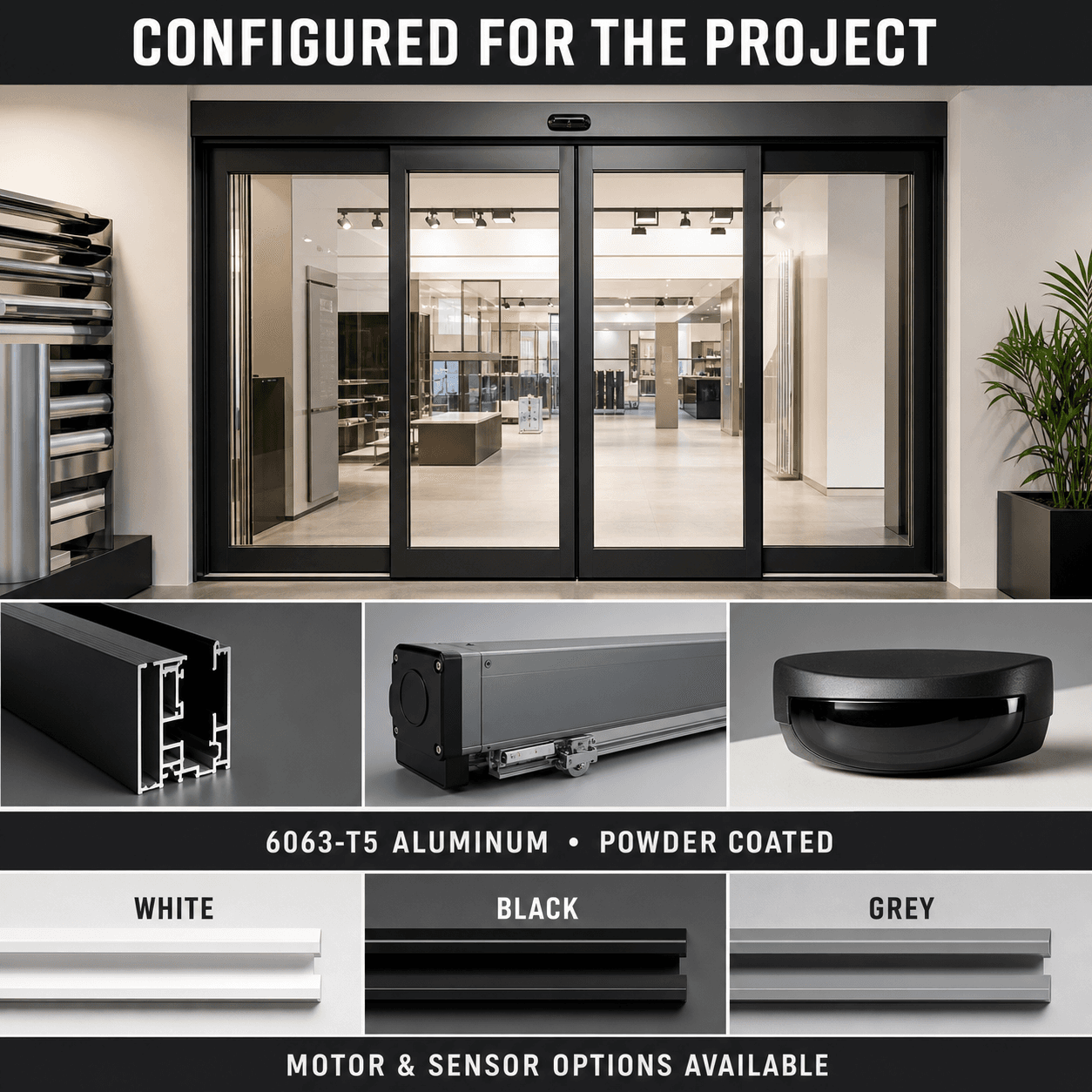 Auto Aluminum Sliding Door — Thumbnail 6