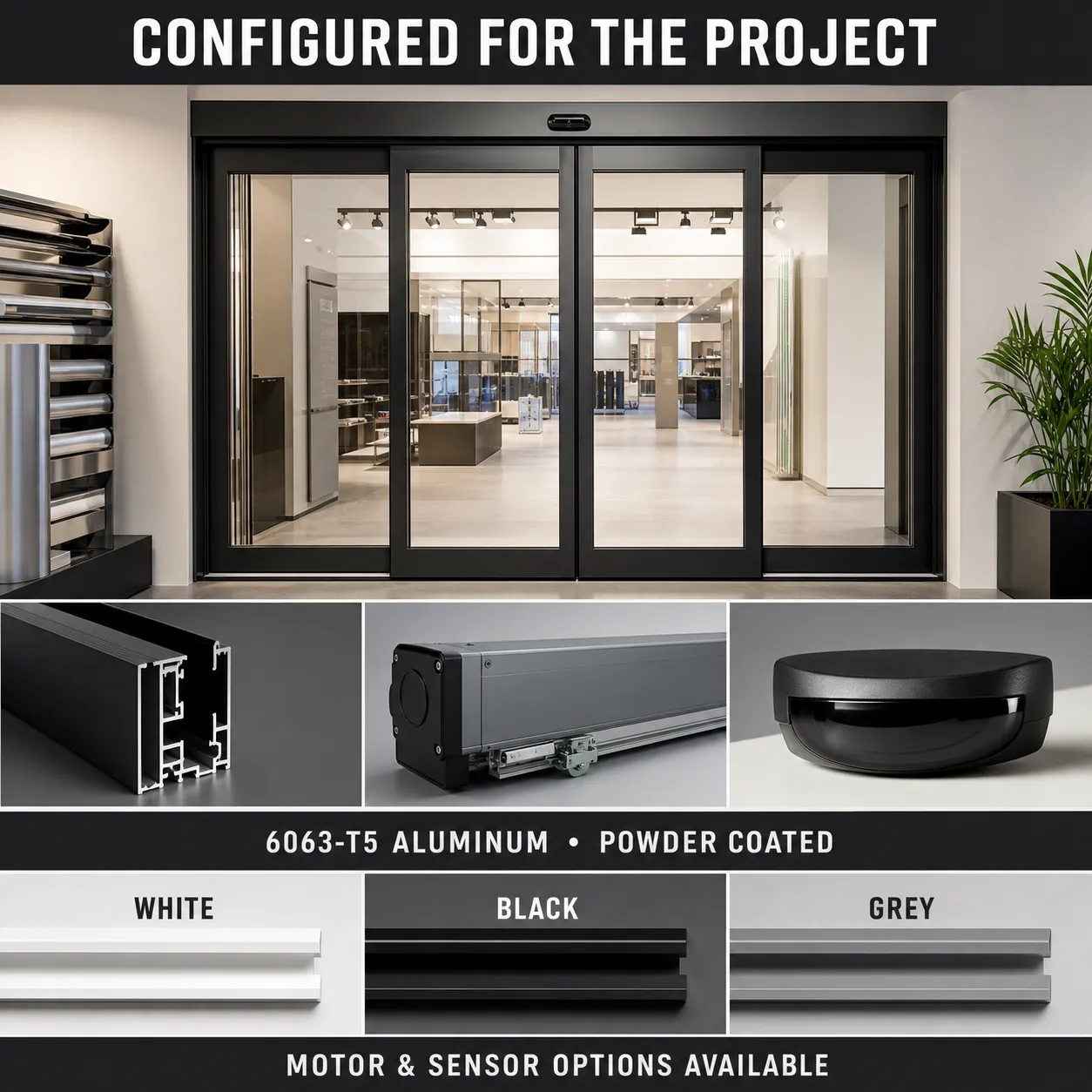Auto Aluminum Sliding Door — Thumbnail 6