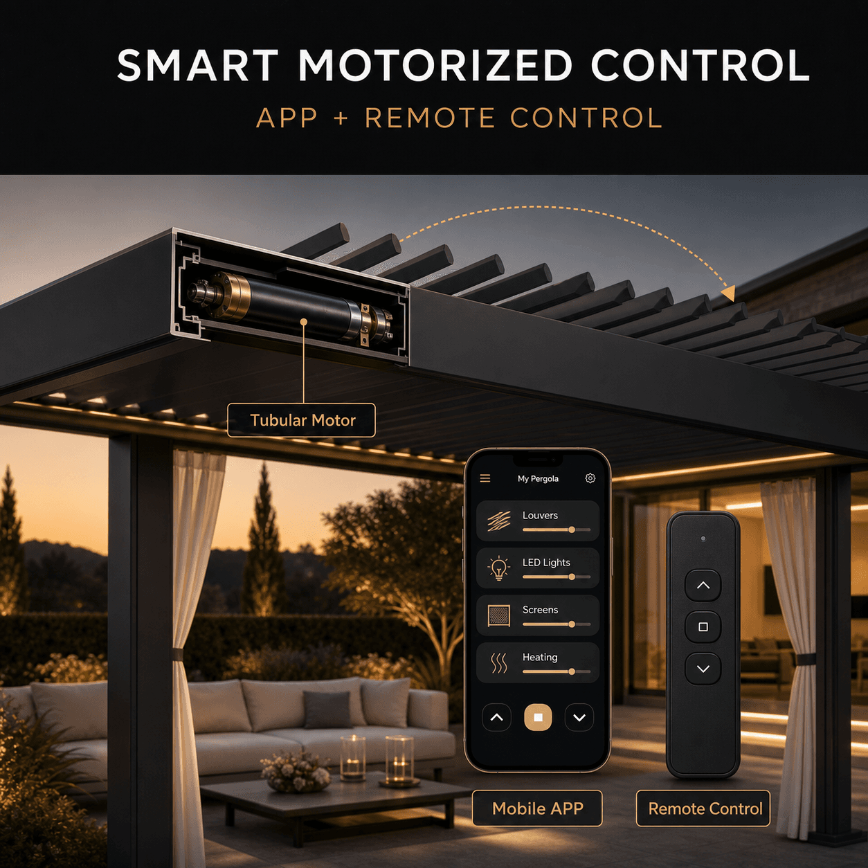 Premium Motorized Pergola — Thumbnail 3