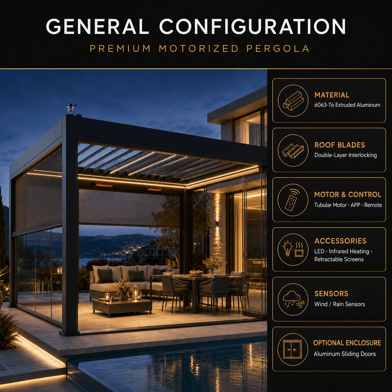 Premium Motorized Pergola — Thumbnail 6