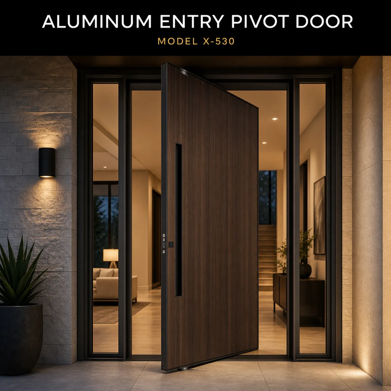 Custom aluminum entry door system