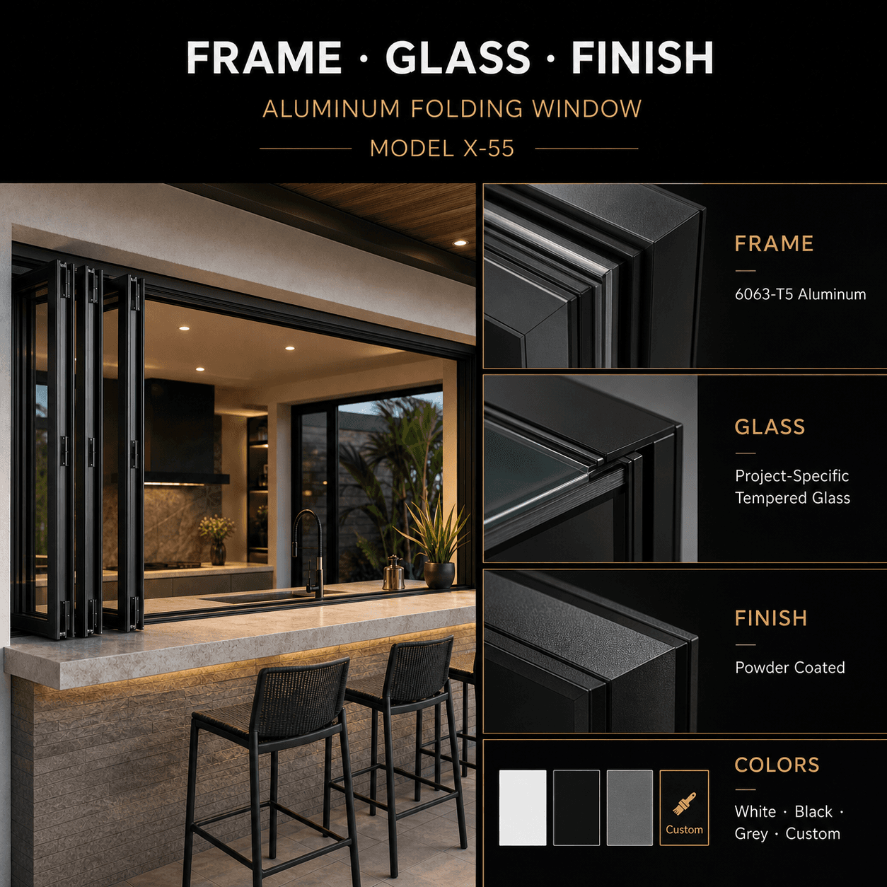 Aluminum Folding Window — Thumbnail 4