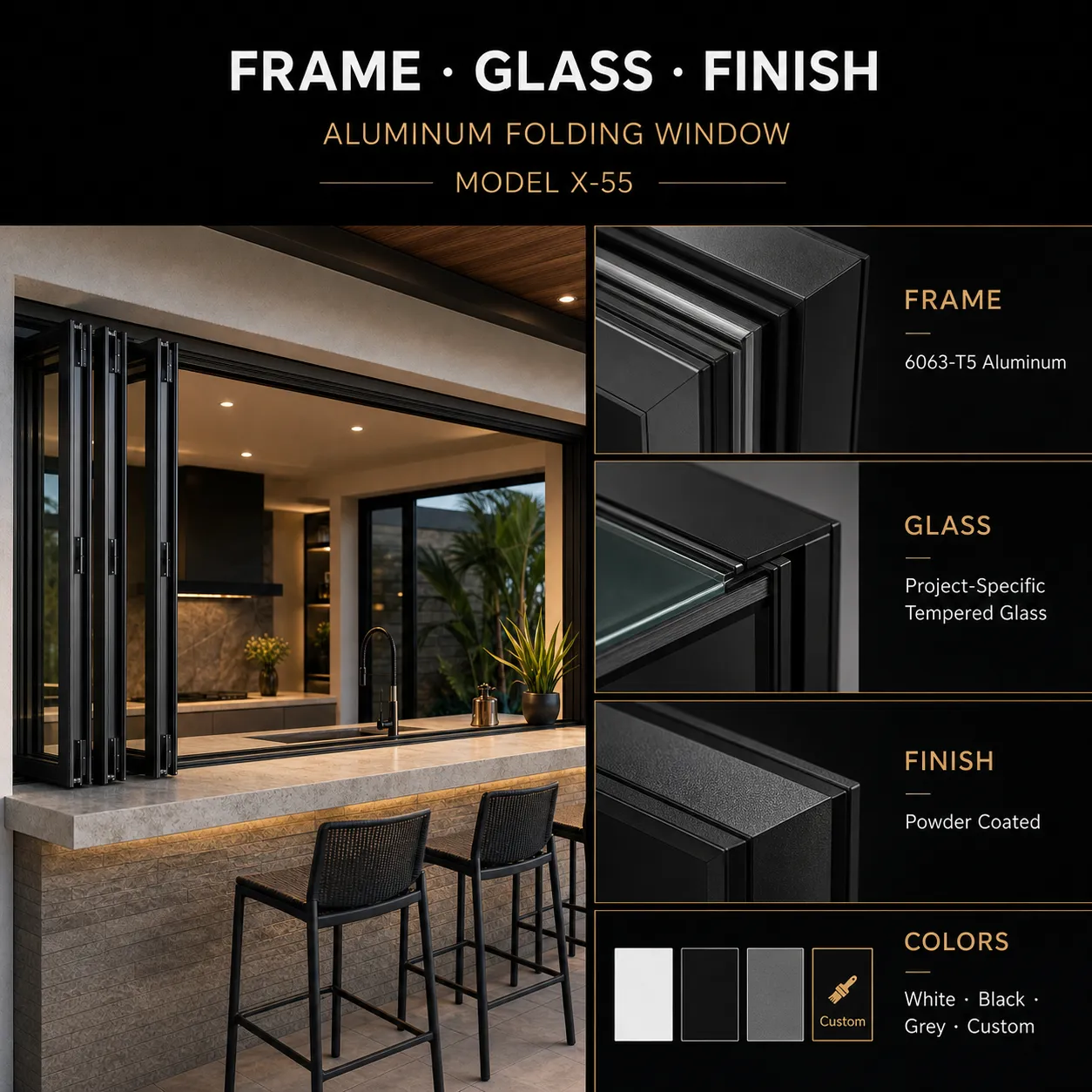 Aluminum Folding Window — Thumbnail 4