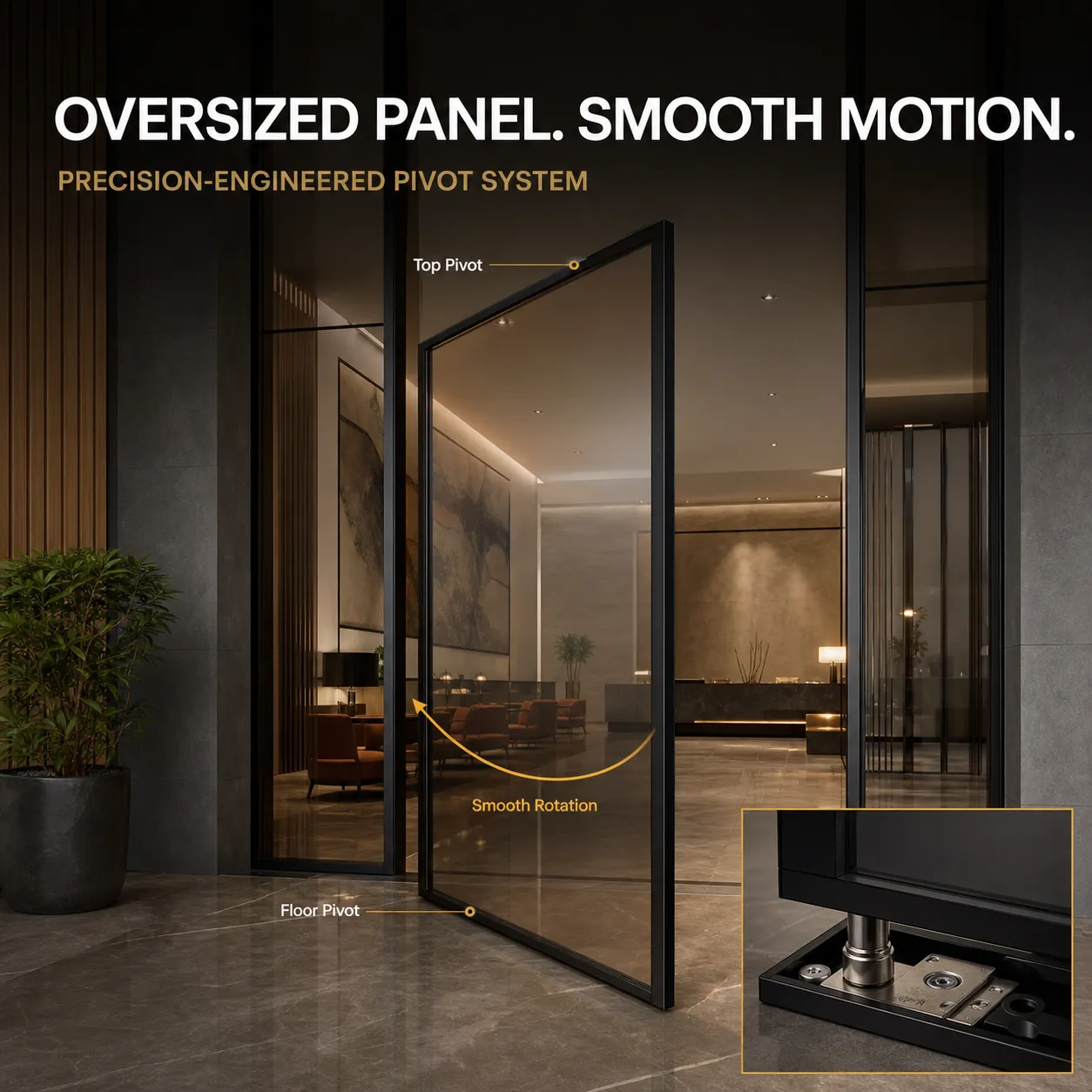 Aluminum Pivot Door — Thumbnail 3