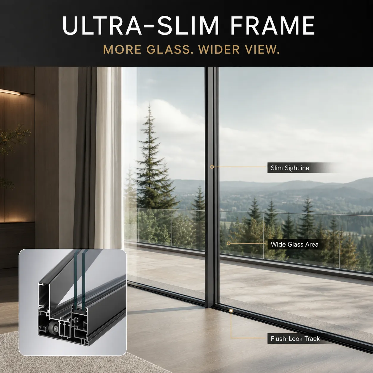 Auto Aluminum Sliding Door — Thumbnail 2