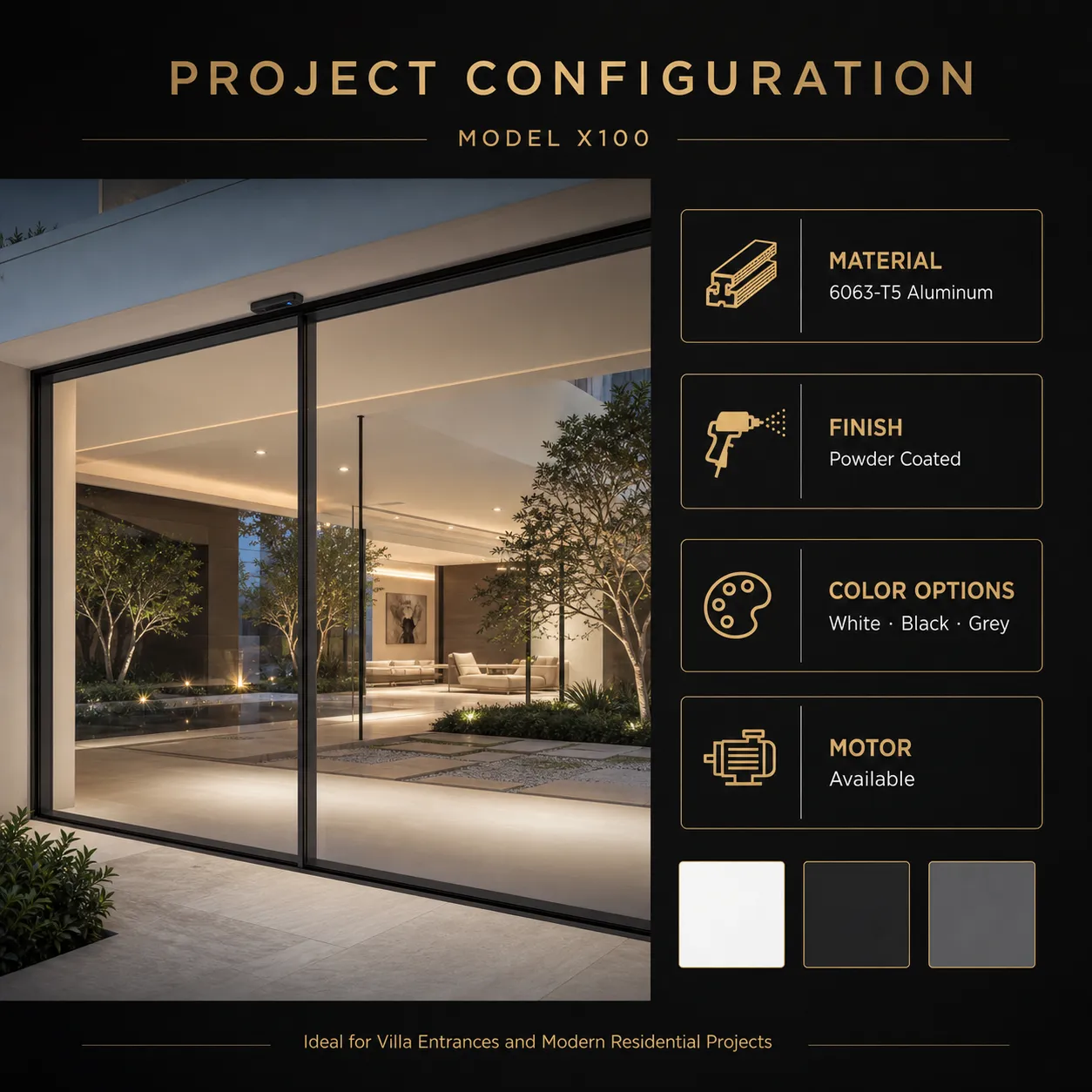 Auto Aluminum Sliding Door — Thumbnail 6