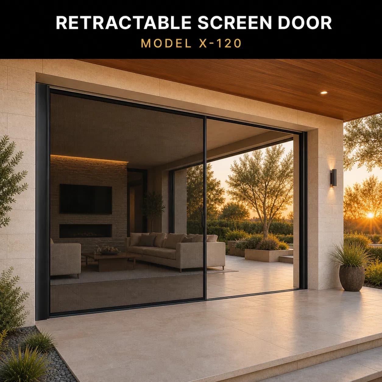 Retractable insect screen for an aluminum door system