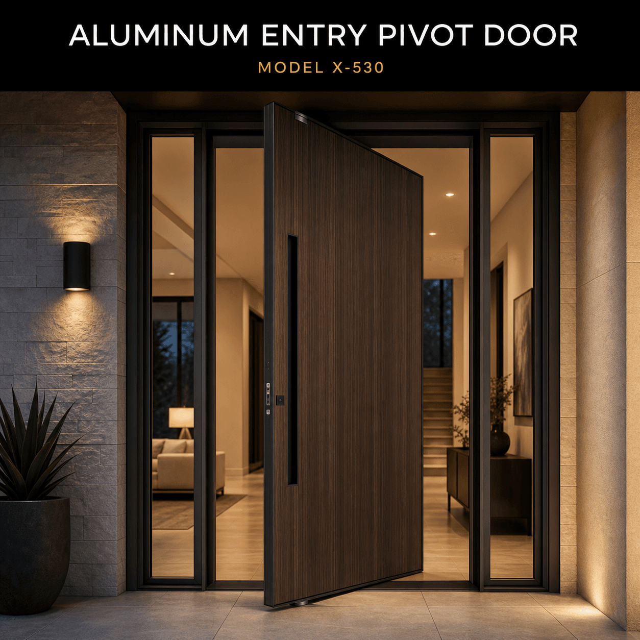 Custom aluminum entry door system