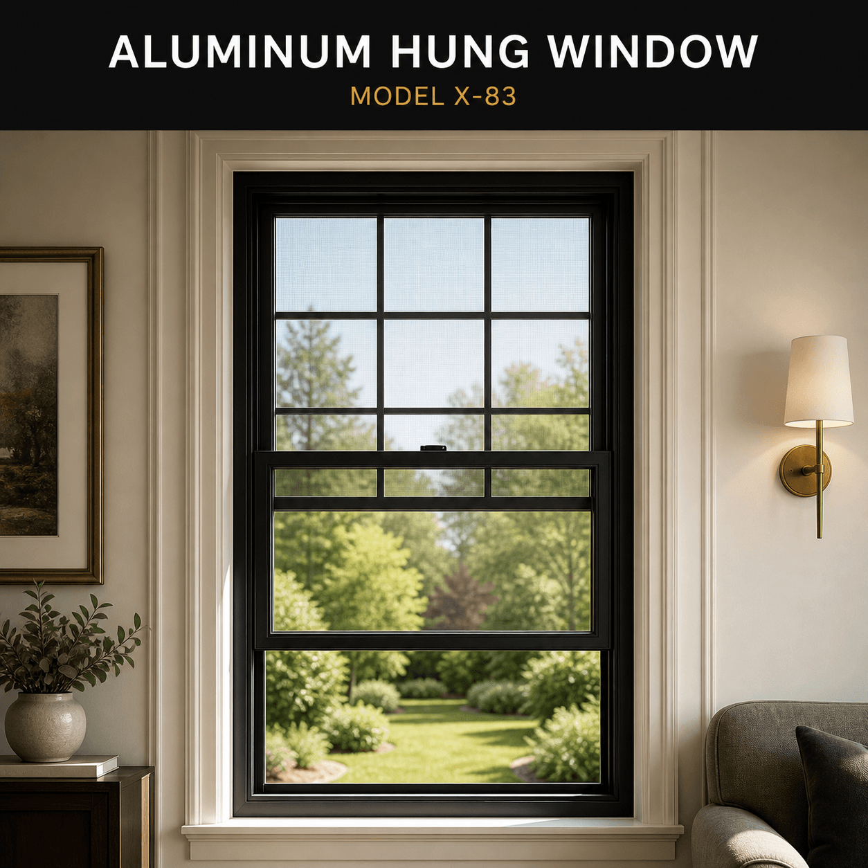 Custom aluminum hung window